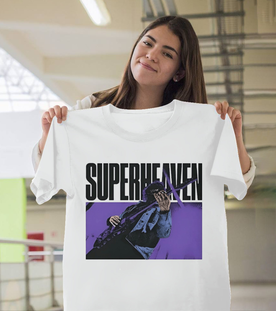 Superheaven Guitarist Performance Alternative Rock Purple Aesthetic T-Shirt