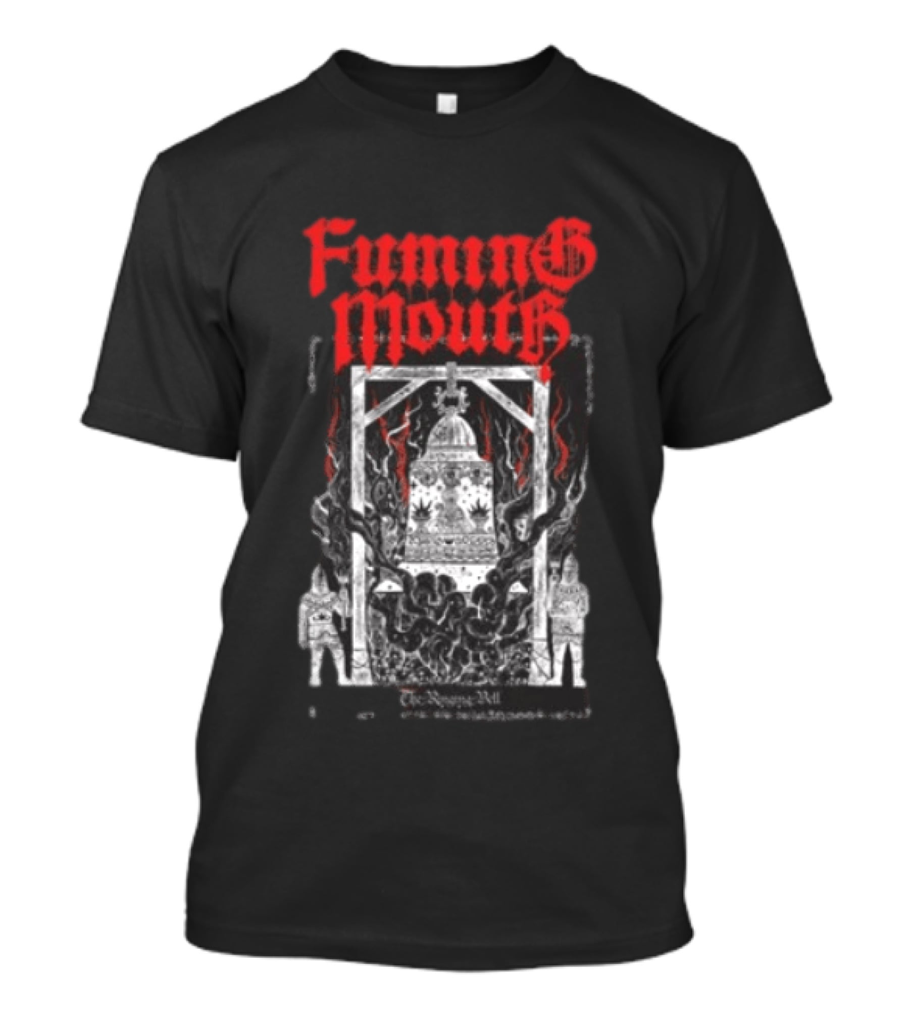 Fuming Mouth Grave Stench Bell Gothic T-Shirt