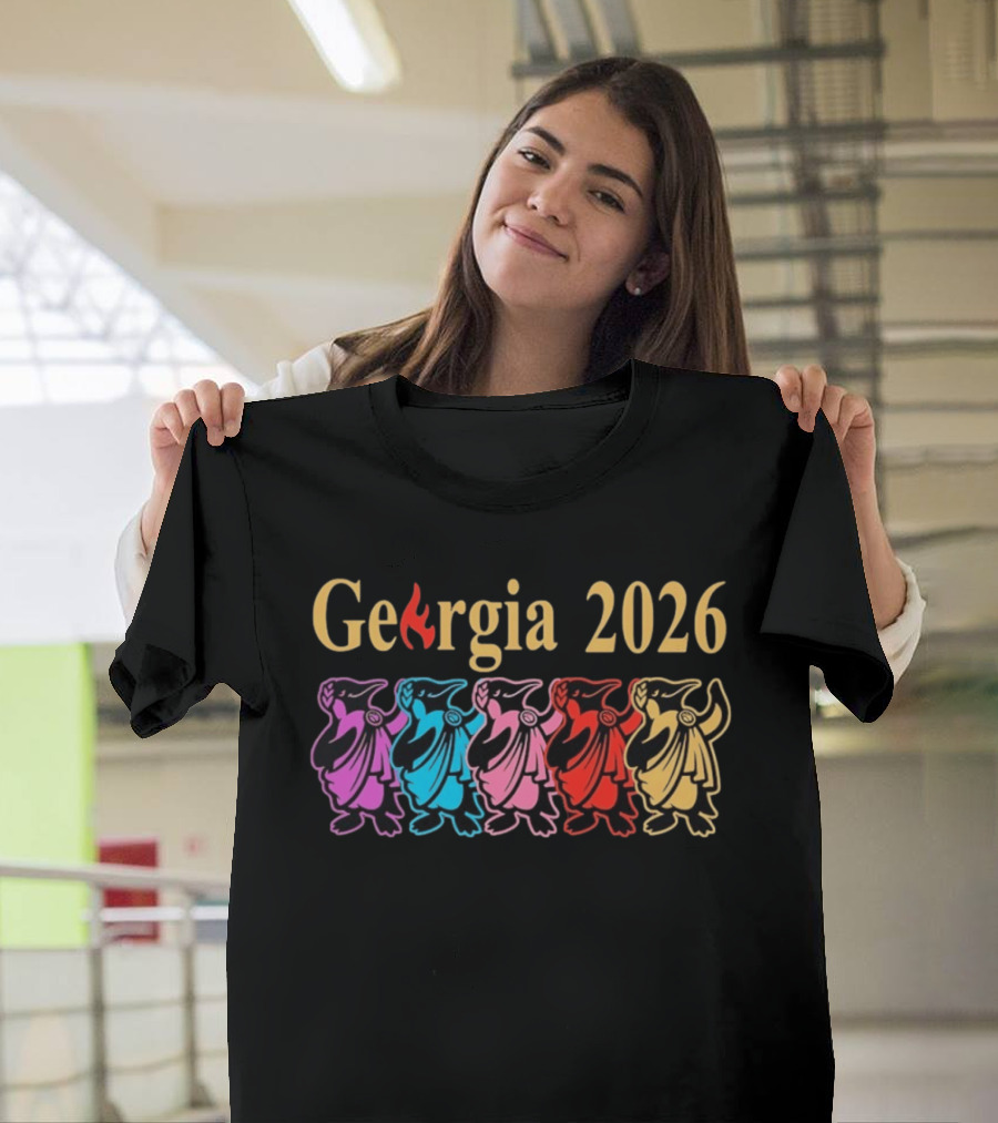 Georgia 2026 Colorful Penguin Lineup T-Shirt