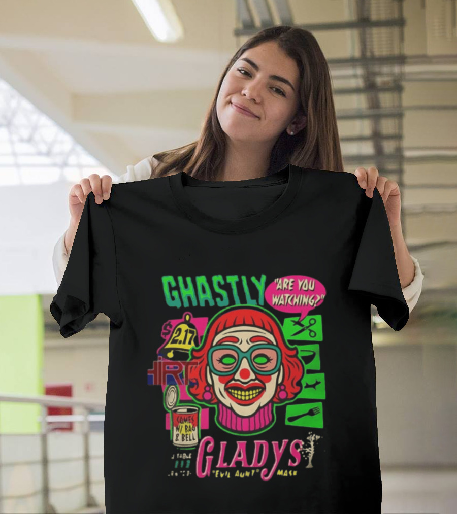 Ghastly Gladys Are You Ing Retro Clown Vintage Pop T-Shirt
