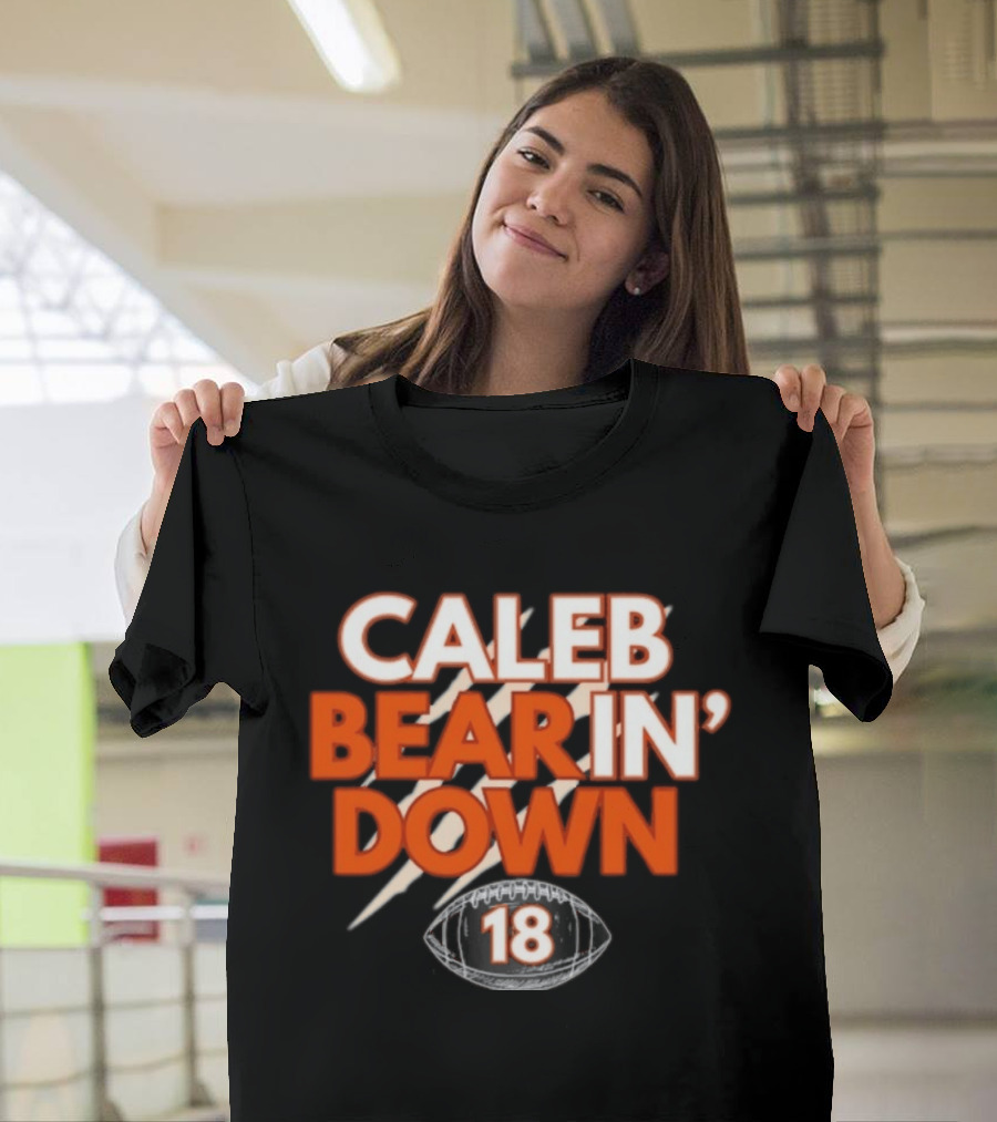 Caleb Bear In Down 18 Football Scratch Marks T-Shirt