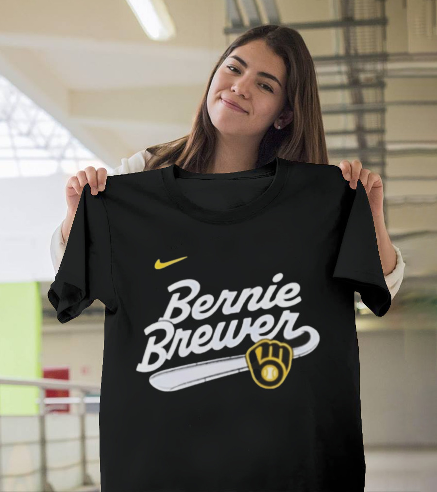 Bernie Brewer Milwaukee Brewers Iconic Bat And Ball Nike T-Shirt