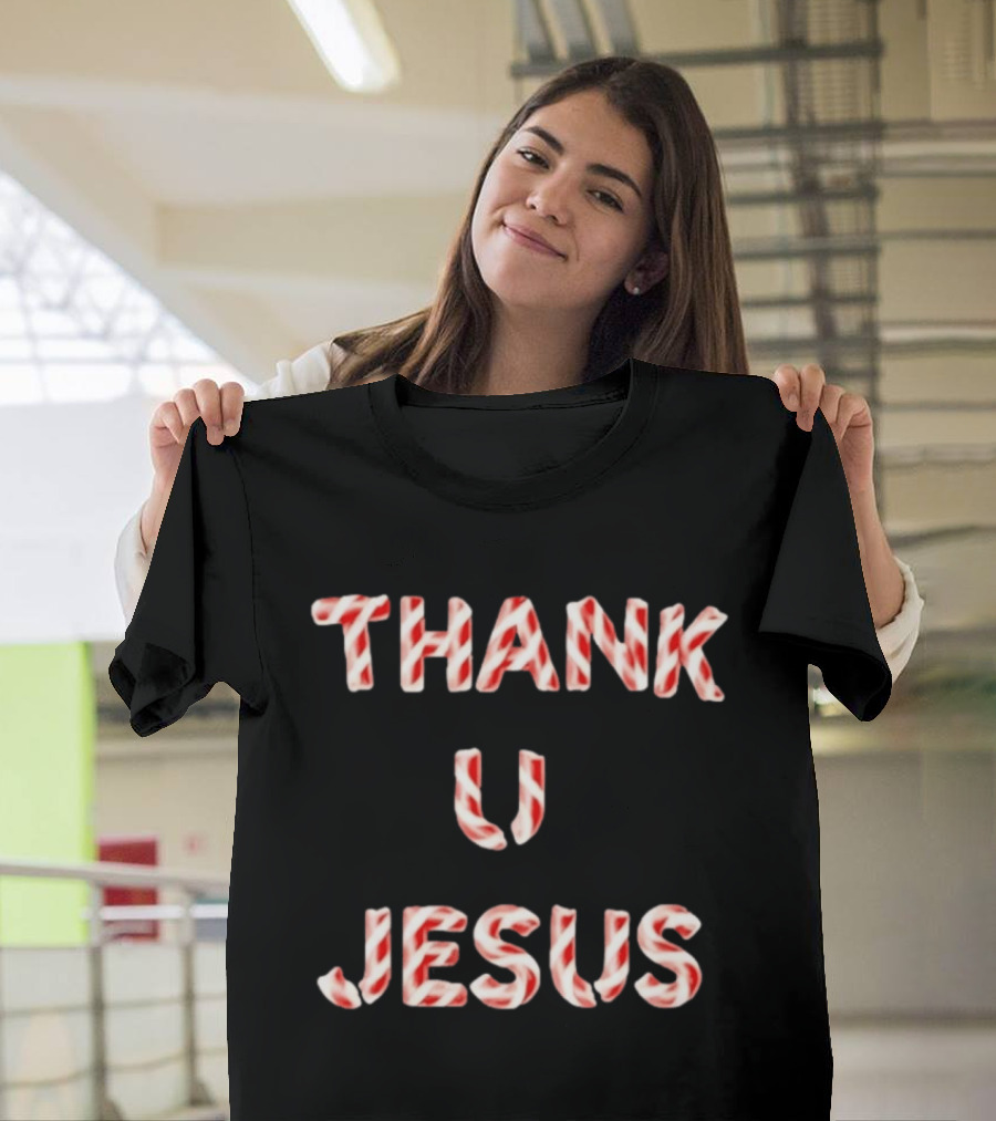 Original Daydrian Harding Thank U Jesus Candy Cane T-Shirt