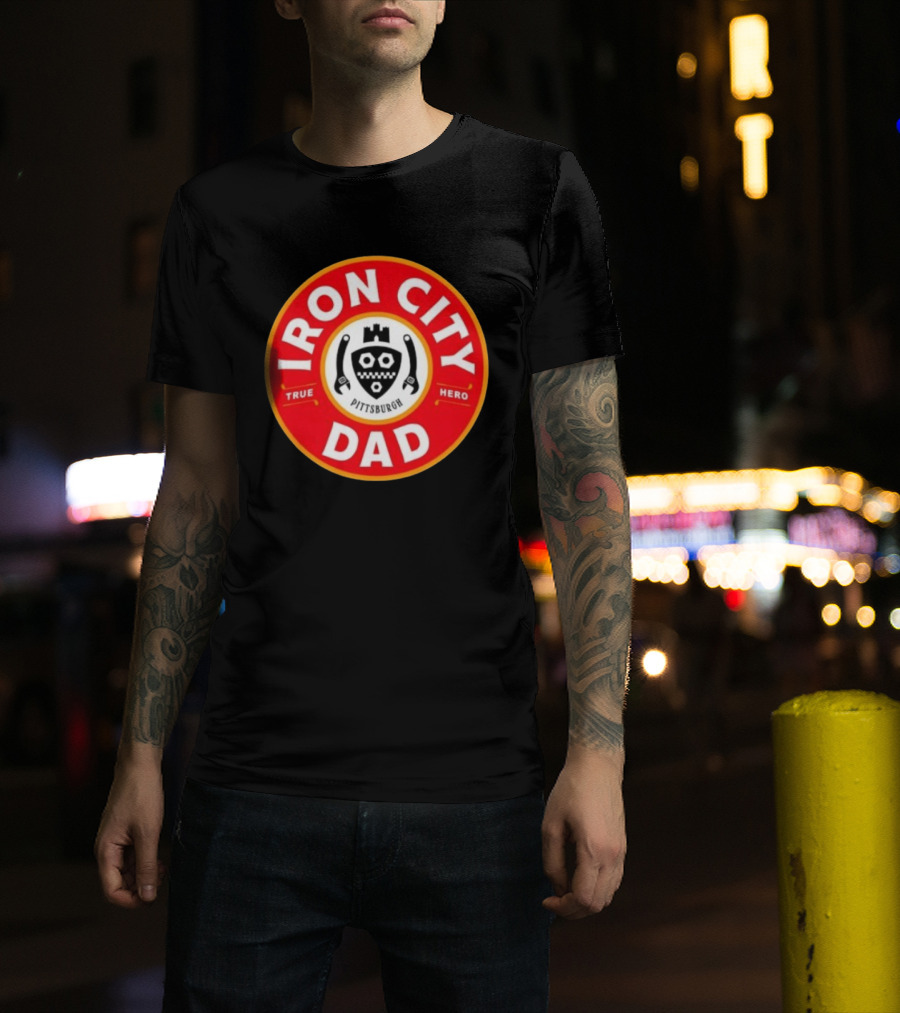 Iron City Dad Pittsburgh True Hero Circle T-Shirt