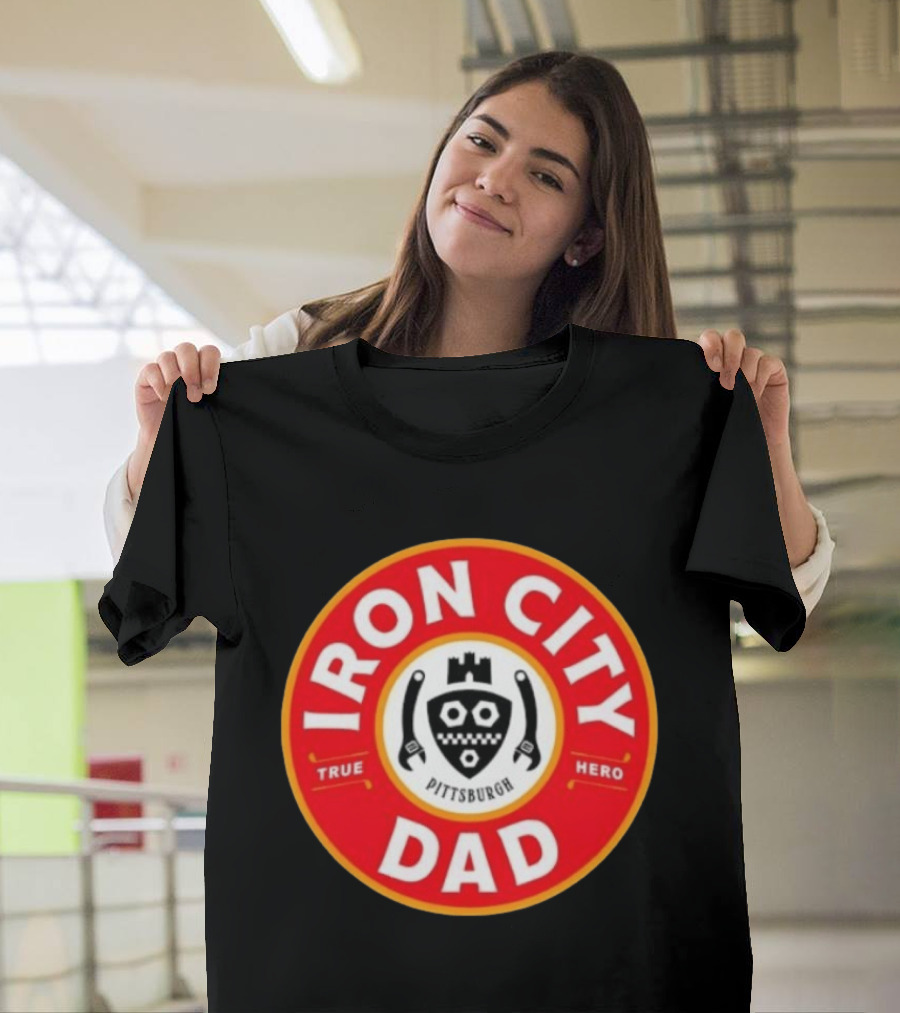 Iron City Dad Pittsburgh True Hero Circle T-Shirt