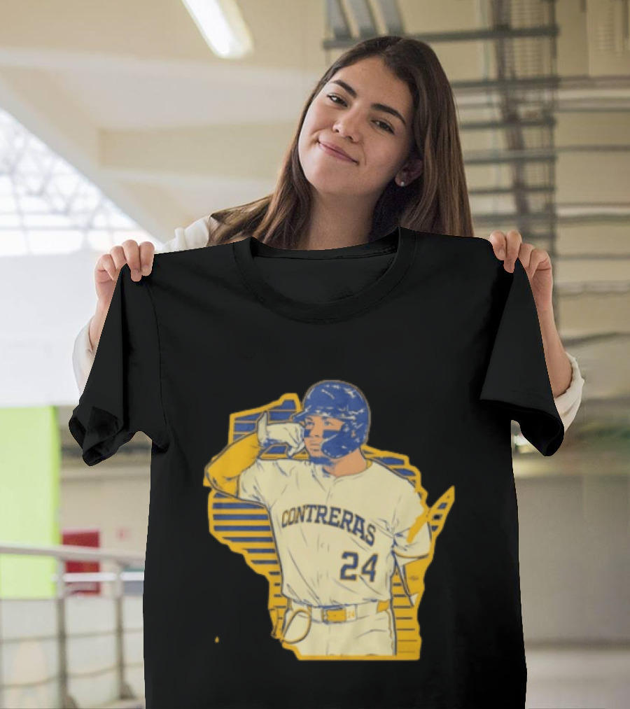 William Contreras Number 24 Milwaukee Baseball Player Original T-Shirt