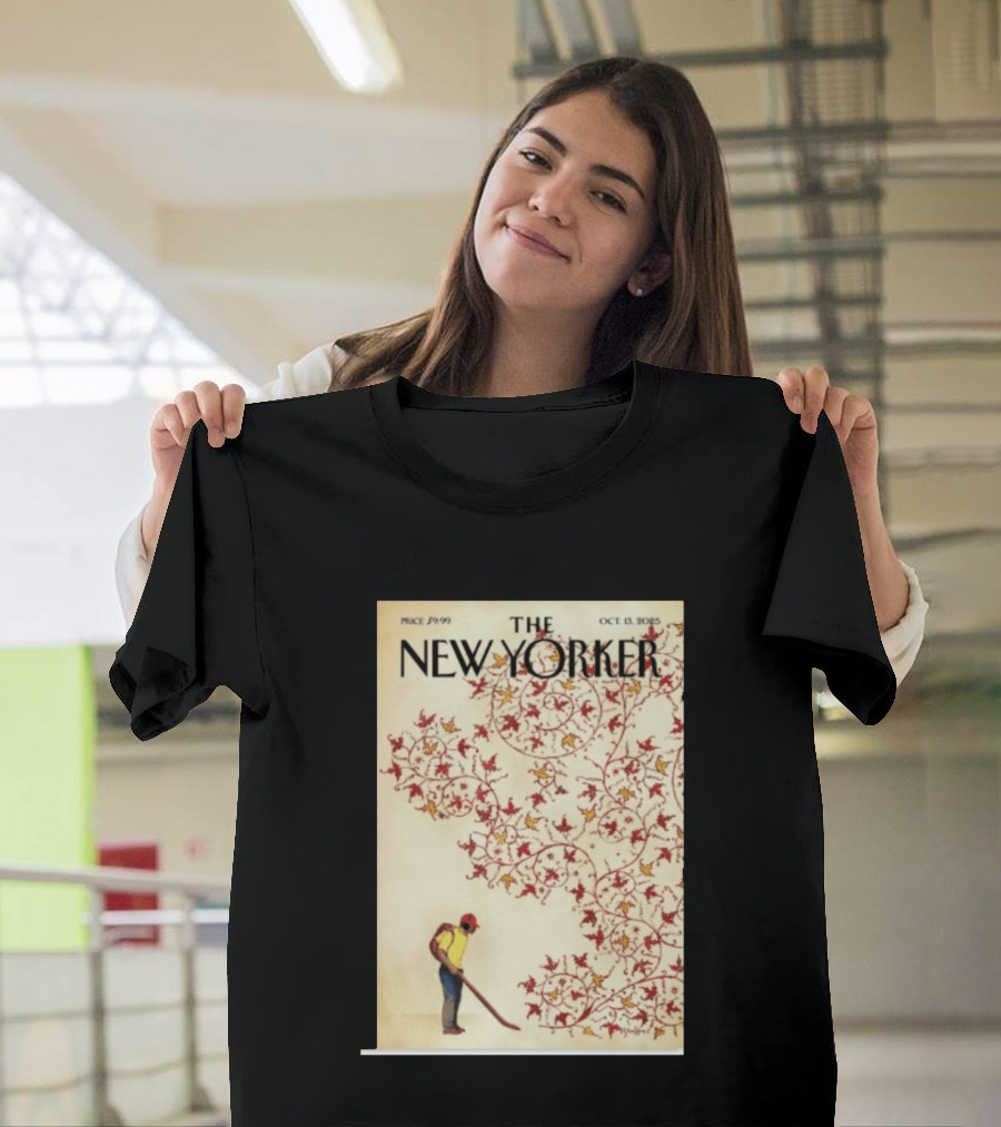 The New Yorker October 13 2025 Brian Stauffer Winds Of Change Vintage Cover T-Shirt
