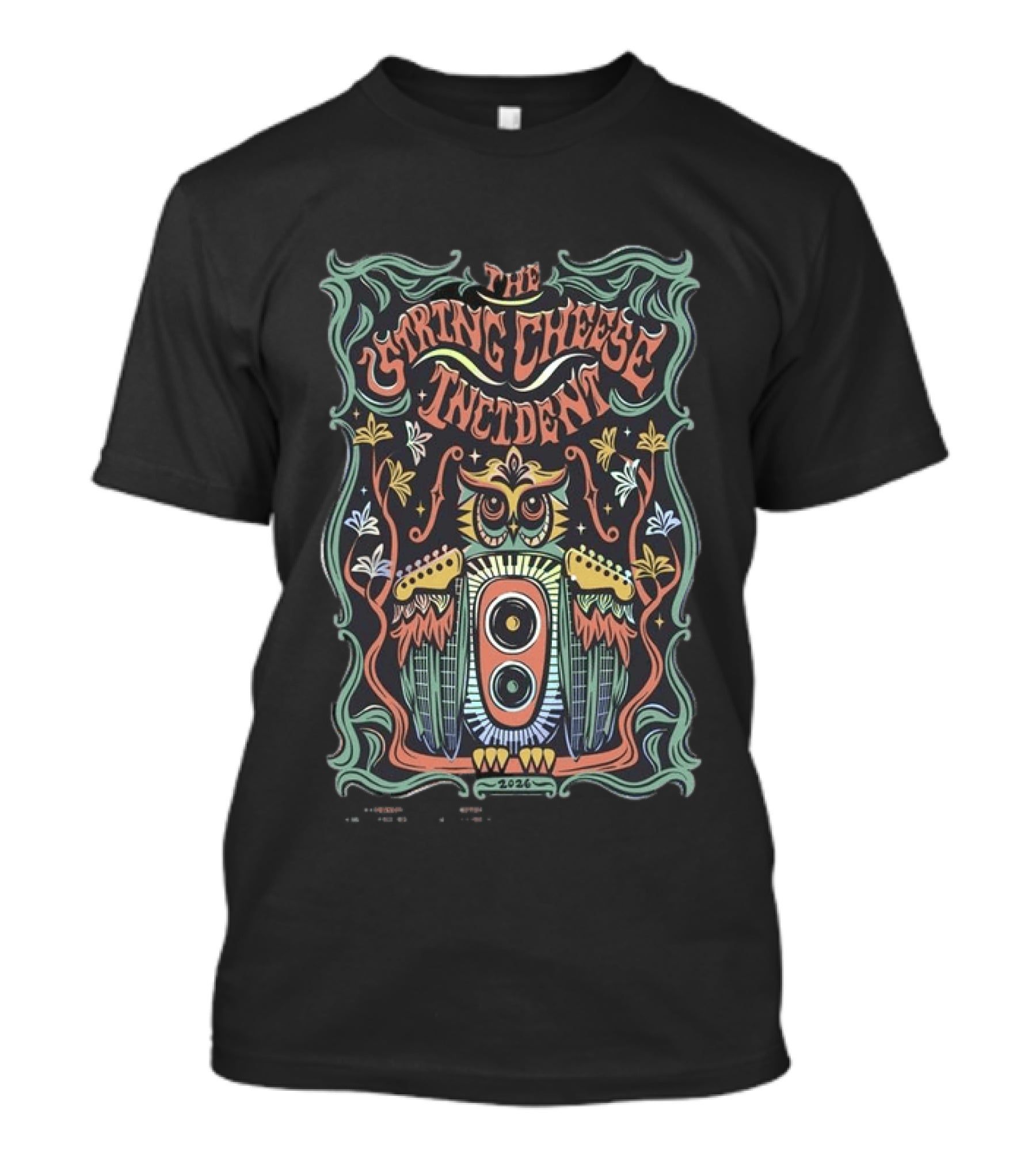 The String Cheese Incident Tour 2026 Owl Speaker T-Shirt