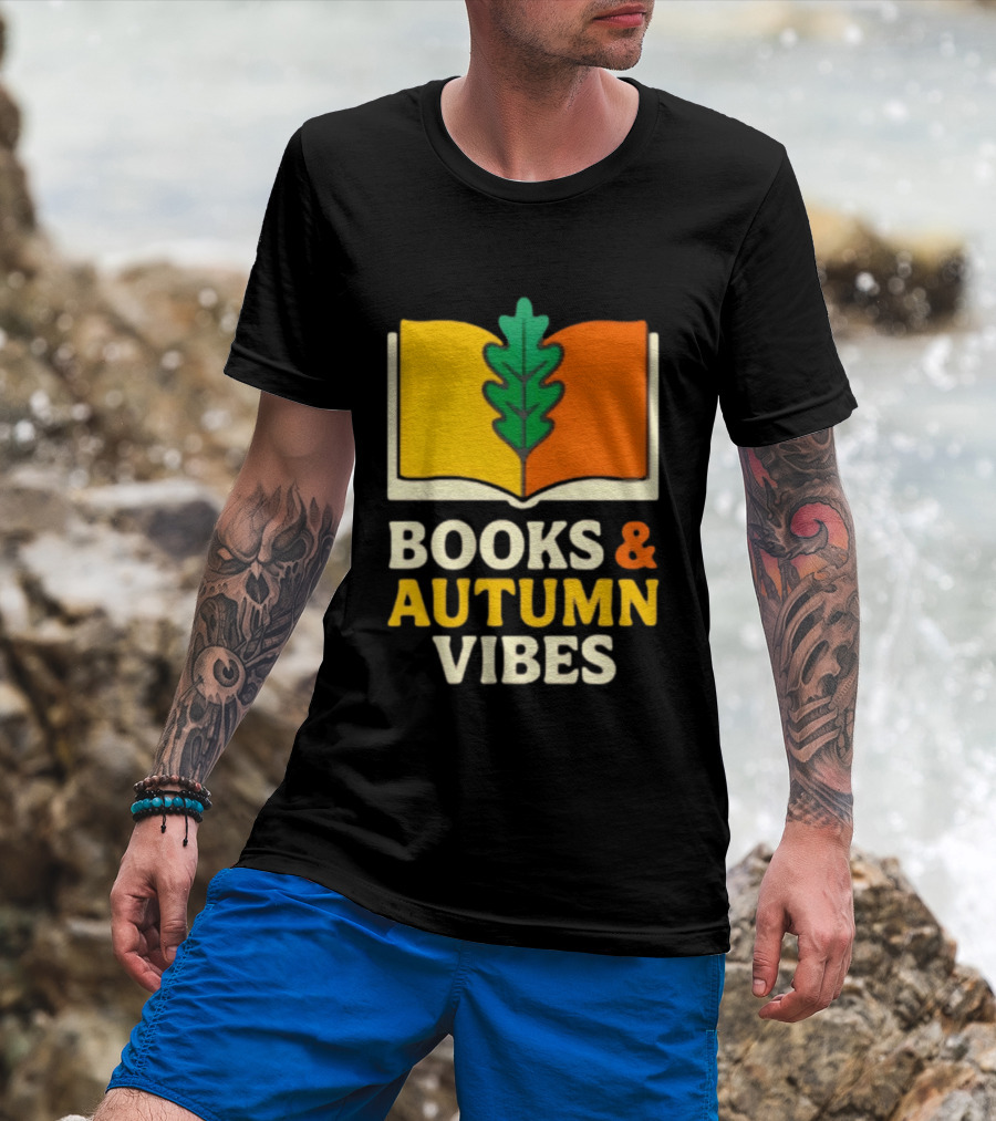 Books And Autumn Vibes Cozy Reading Season T-Shirt
