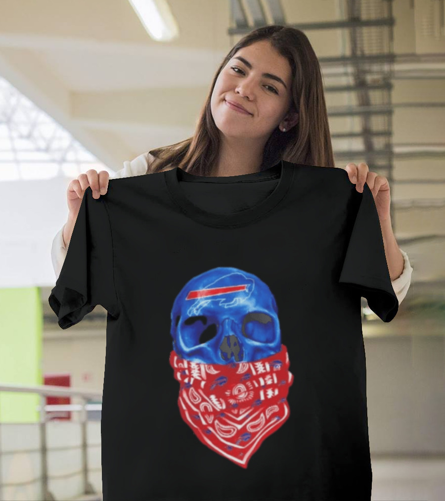 Outlaw Skull Gang Buffalo Bills Bandana Face Covering Trend T-Shirt