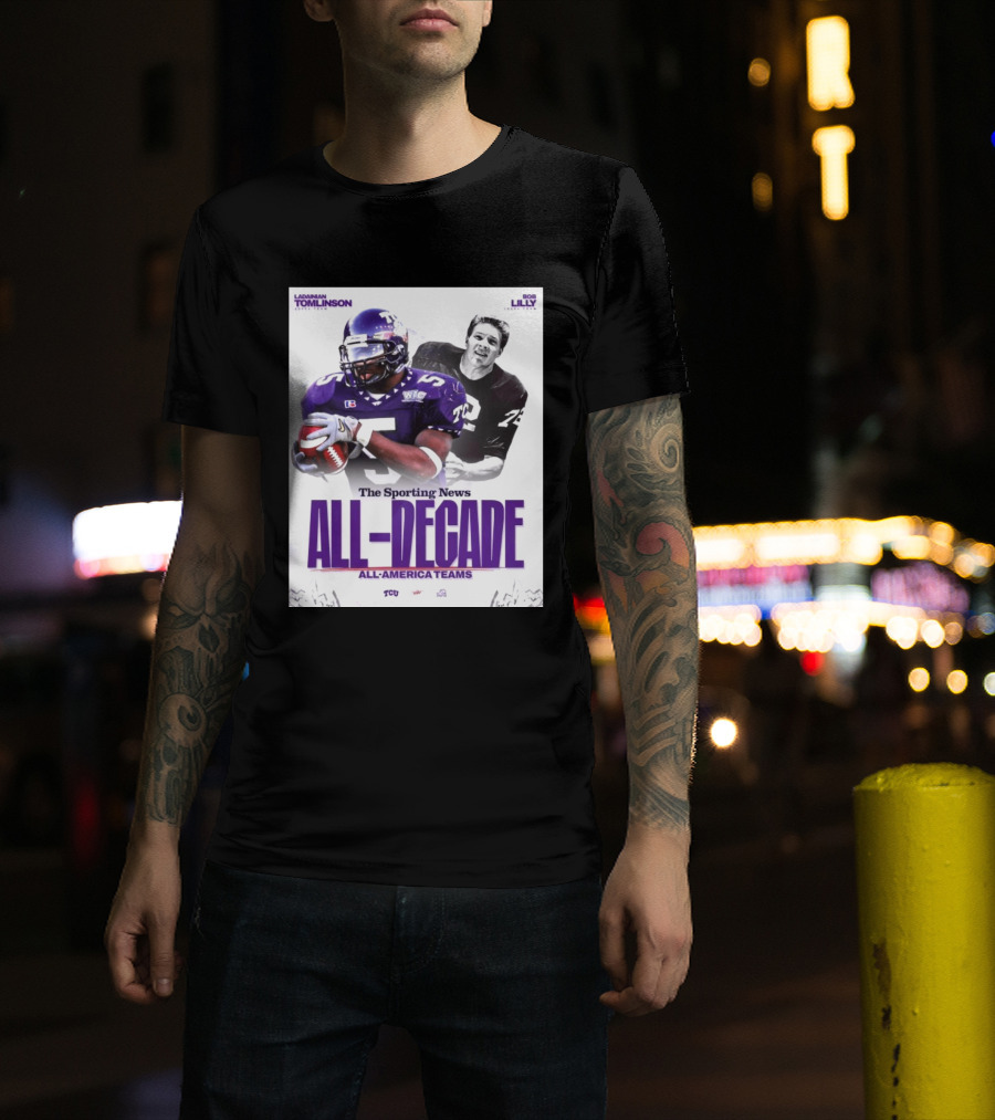 TCU Sporting News All Decade All America Teams LaDainian Tomlinson Bob Lilly T-Shirt