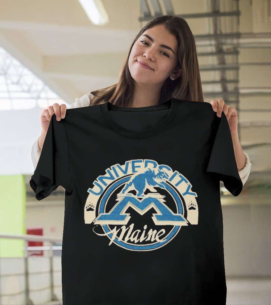University Of Maine Bear Mascot Circular T-Shirt