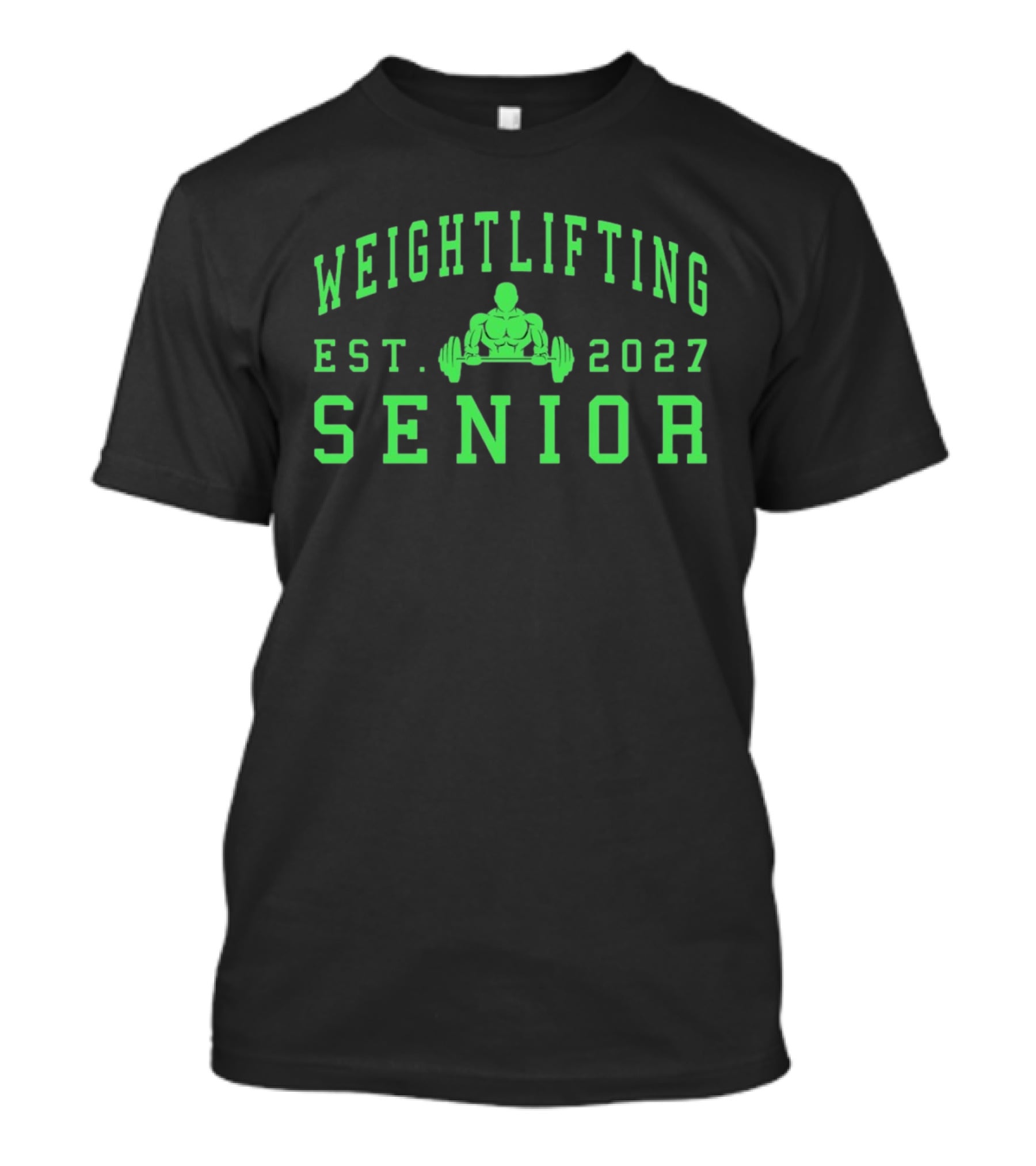 Weightlifting Senior Est 2027 Bodybuilding Gym Essentials T-Shirt
