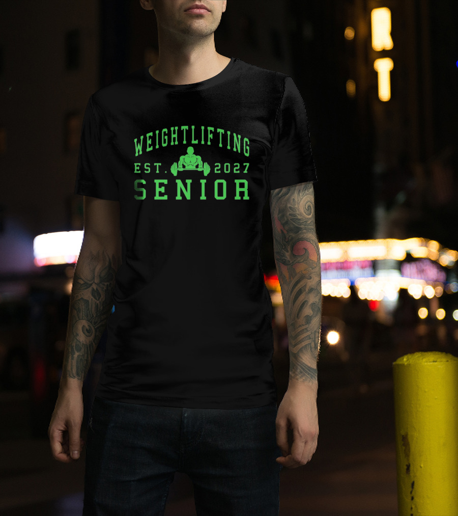 Weightlifting Senior Est 2027 Bodybuilding Gym Essentials T-Shirt