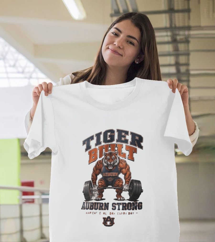 Auburn Tigers Tiger Built Auburn Strong War Eagle Everyday T-Shirt
