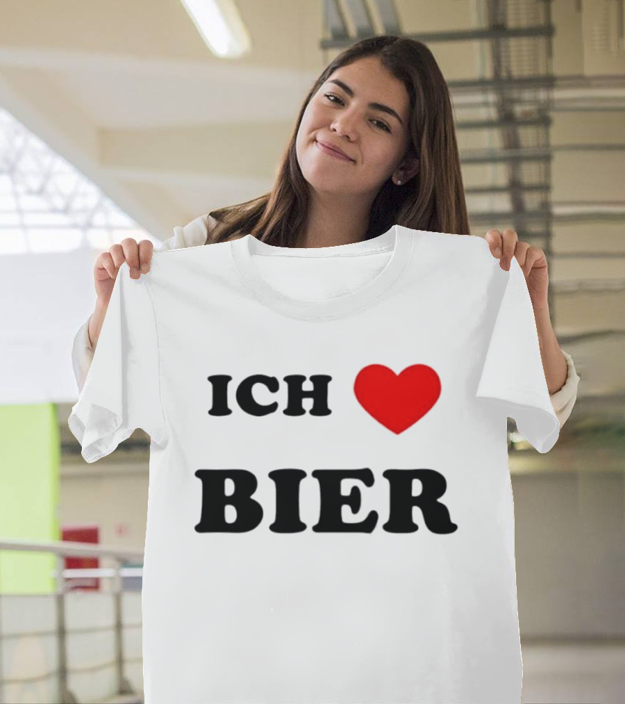 Ich Liebe Bier Heart Symbol For Beer Lovers T-Shirt