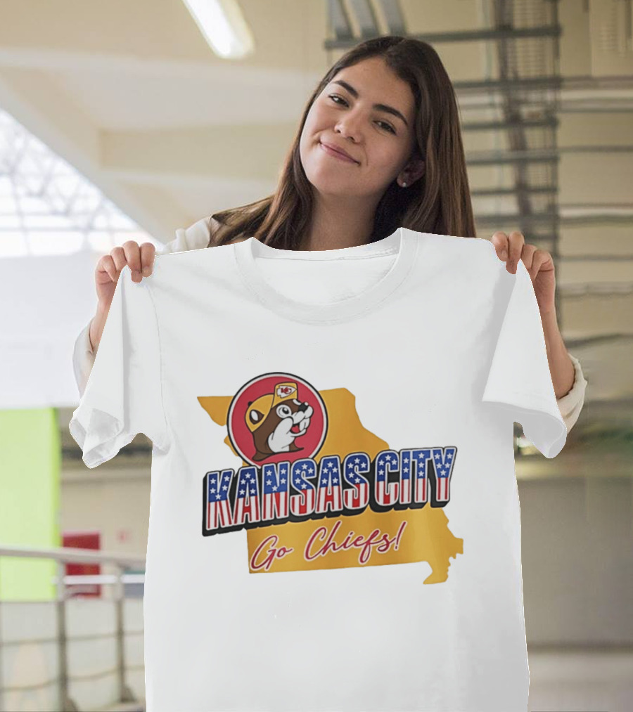 Kansas City Chiefs Buc Ees Go Chiefs Patriotic Kansas City T-Shirt