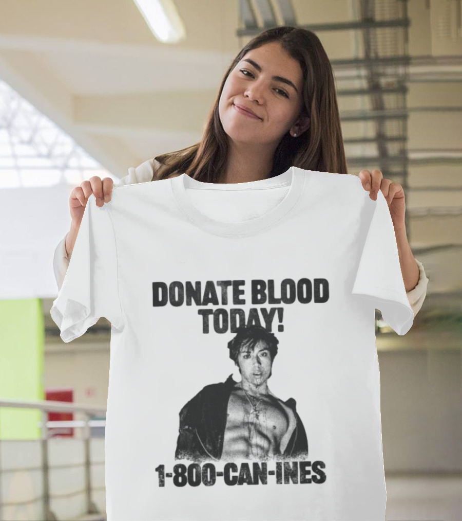 Mad Tsai Store Donate Blood Today 1 800 Can Ines White T-Shirt