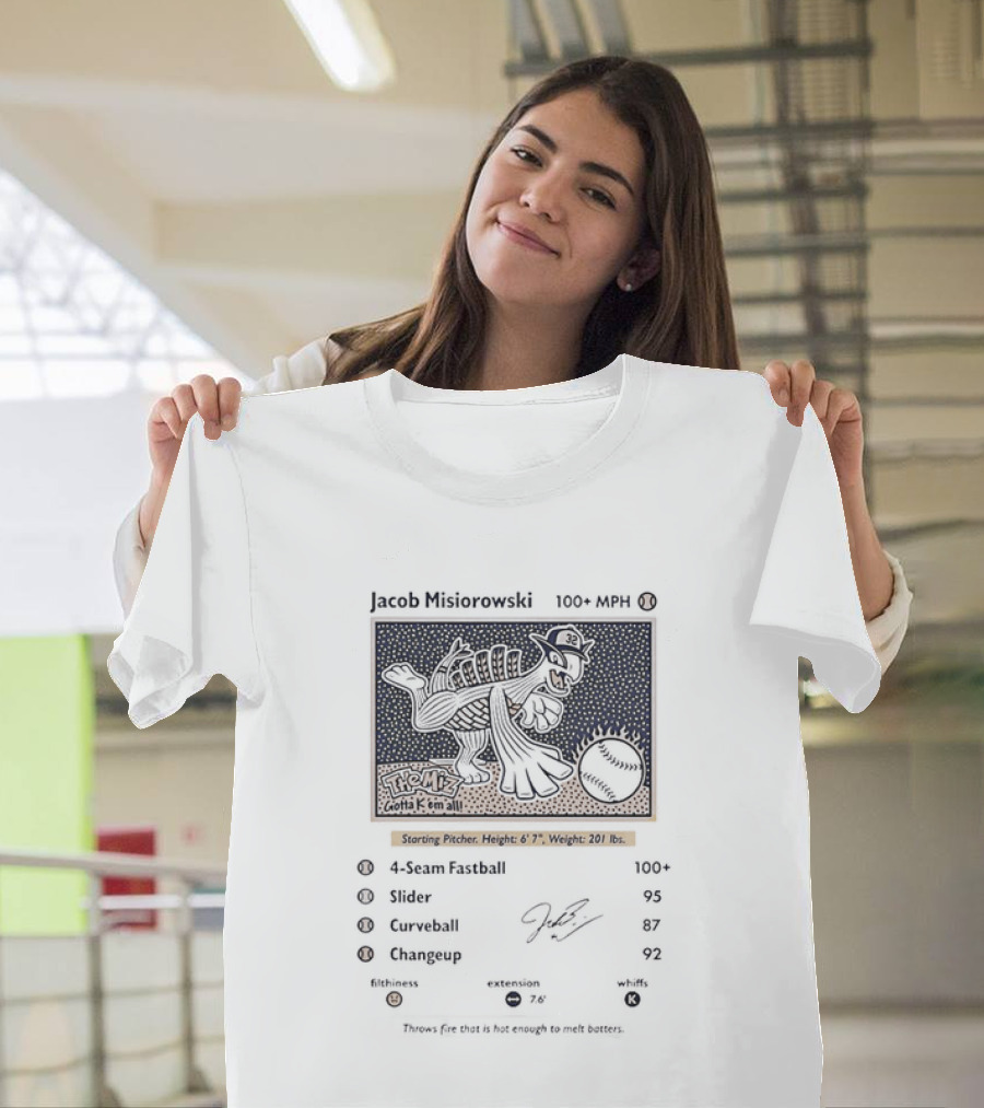 Jacob Misiorowski Milwaukee Brewers Baseball The Miz Gotta K Em All Pokémon Card Style 2026 T-Shirt