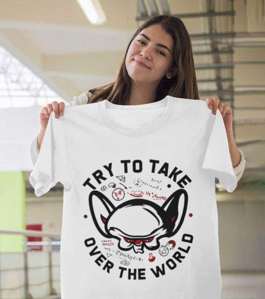 Try To Take Over The World Brain Cartoon T-Shirt