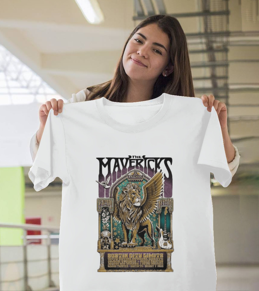 The Mavericks Friends Paul Paul Grateful Unity Austin City Limits Moody Theater August 7 2026 T-Shirt