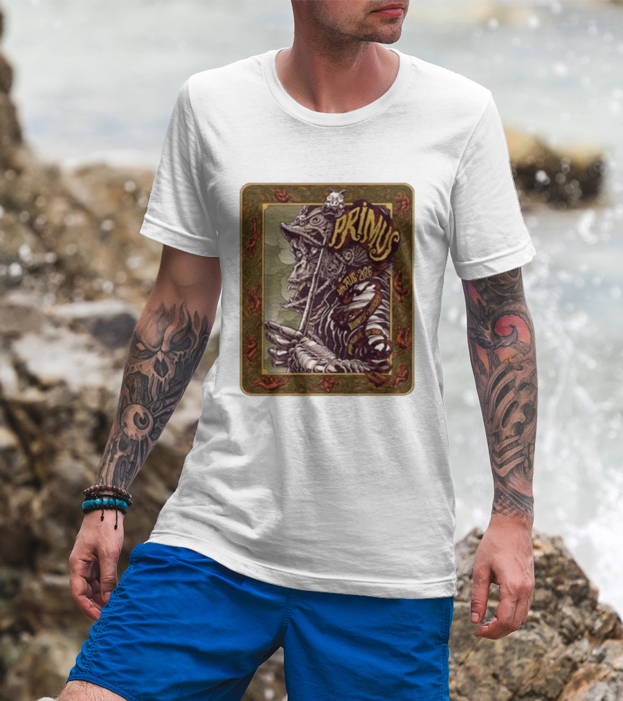 Primus 04 Aug 2026 Budapest Hungary Concert Vintage Warrior T-Shirt