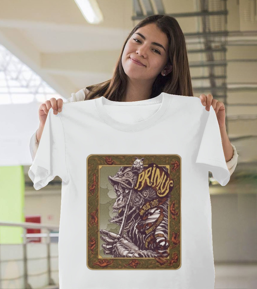 Primus 04 Aug 2026 Budapest Hungary Concert Vintage Warrior T-Shirt