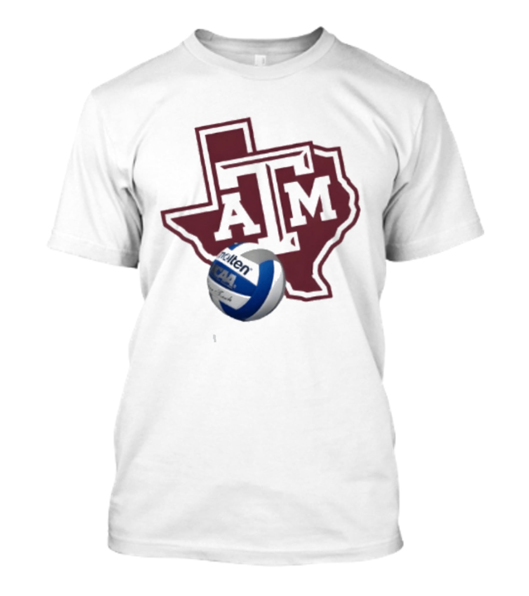 Texas A&M Aggies Volleyball Molten NCAA Map Team Spirit T-Shirt