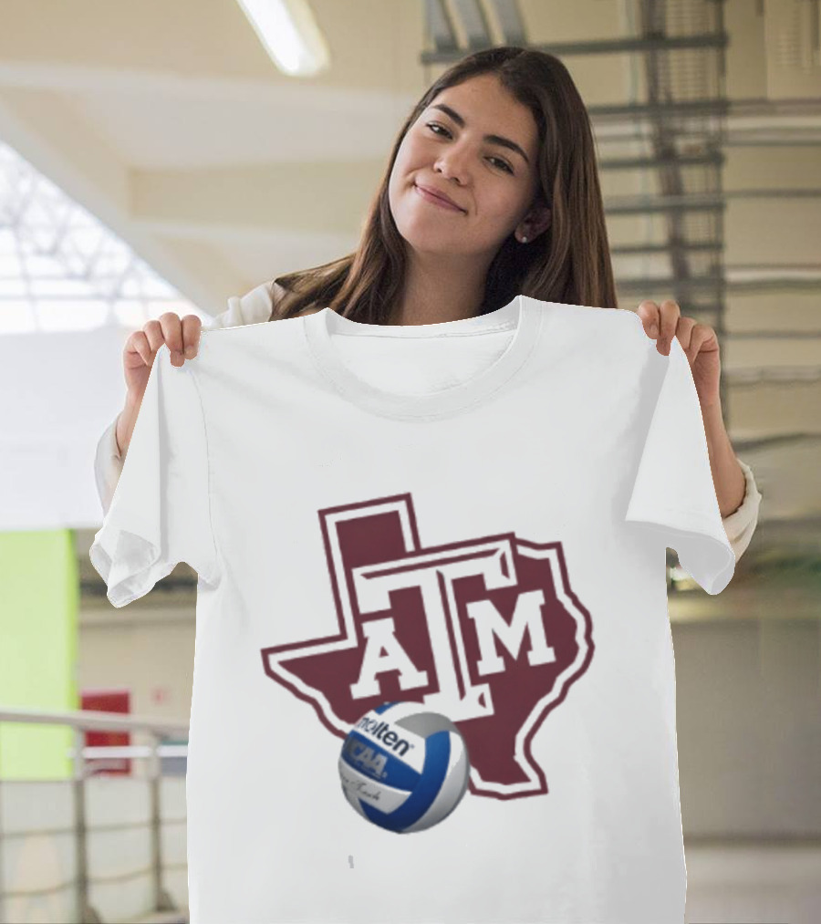 Texas A&M Aggies Volleyball Molten NCAA Map Team Spirit T-Shirt