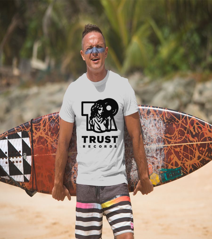 Trust Records Vinyl Spinning Woman T-Shirt