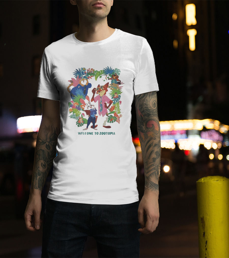 Welcome To Zootopia Enjoy Our Pawpsicle Jungle Adventure Characters T-Shirt