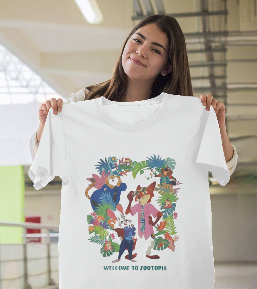Welcome To Zootopia Enjoy Our Pawpsicle Jungle Adventure Characters T-Shirt