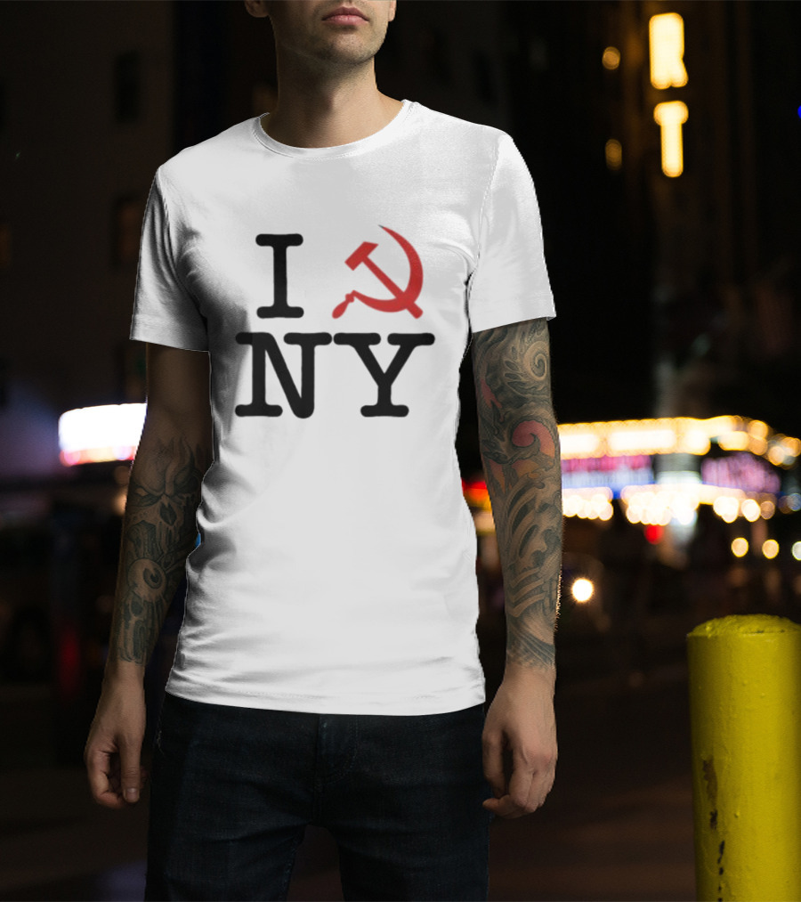 I Love NY Zohran Mamdani Hammer And Sickle T-Shirt