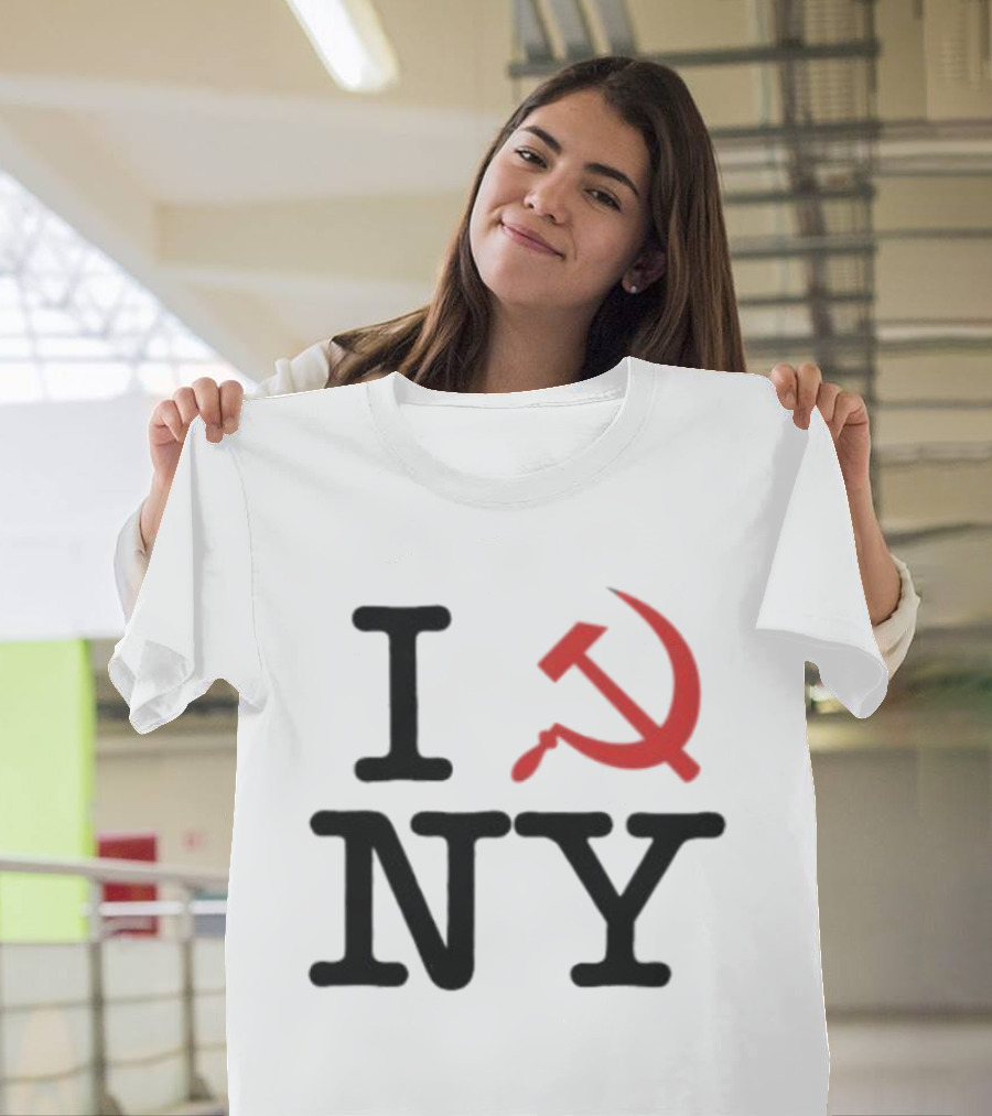 I Love NY Zohran Mamdani Hammer And Sickle T-Shirt