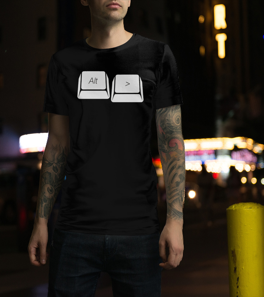 Alt Greater Than Keyboard Keys Shortcut T-Shirt