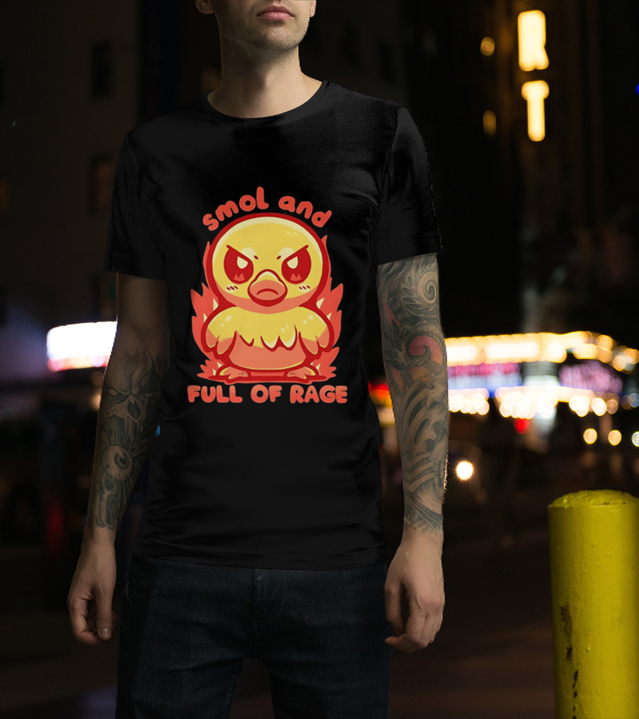 Smol And Full Of Rage Angry Duck T-Shirt