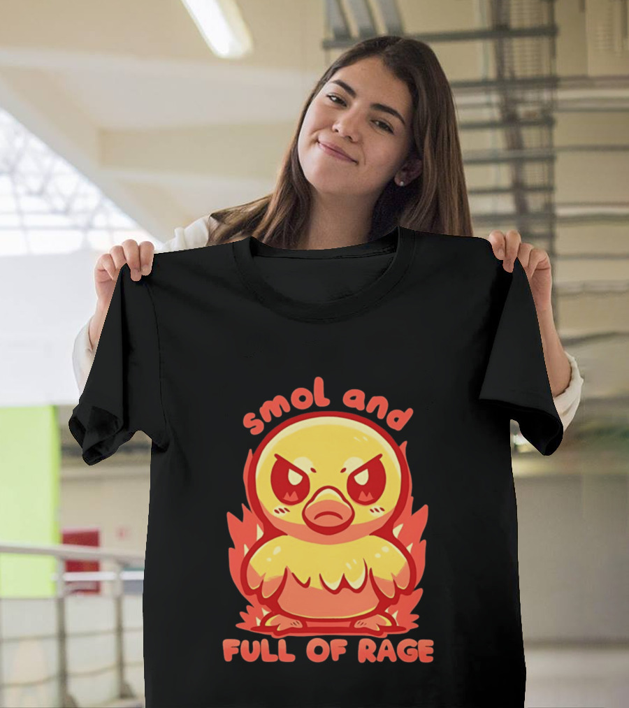 Smol And Full Of Rage Angry Duck T-Shirt