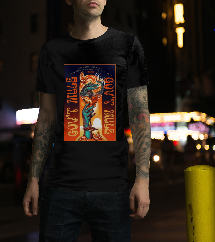 Gov't Mule August 7 Tropicana Showroom Atlantic City MMXXVI Alligator Cocktail T-Shirt