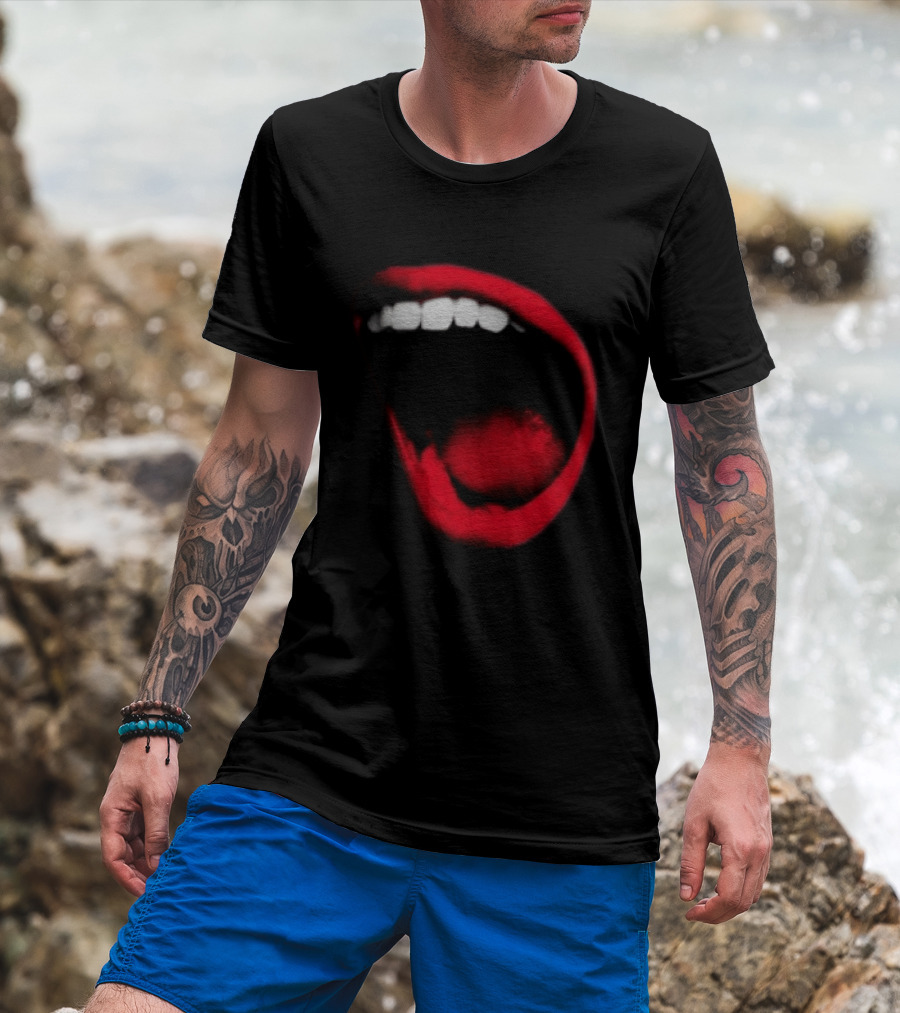 Benjamin Ingrosso Store Mouth European Tour Red Lips Open Mouth Image T-Shirt