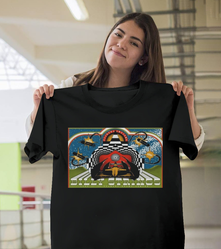 Billy Strings Live Fishers Event Center Aug 6 8 2026 Checkerboard Tunnel Race Car Aesthetic T-Shirt