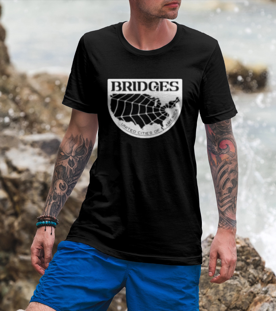 Brain Dead X Death Stranding Bridges United Cities Of America T-Shirt