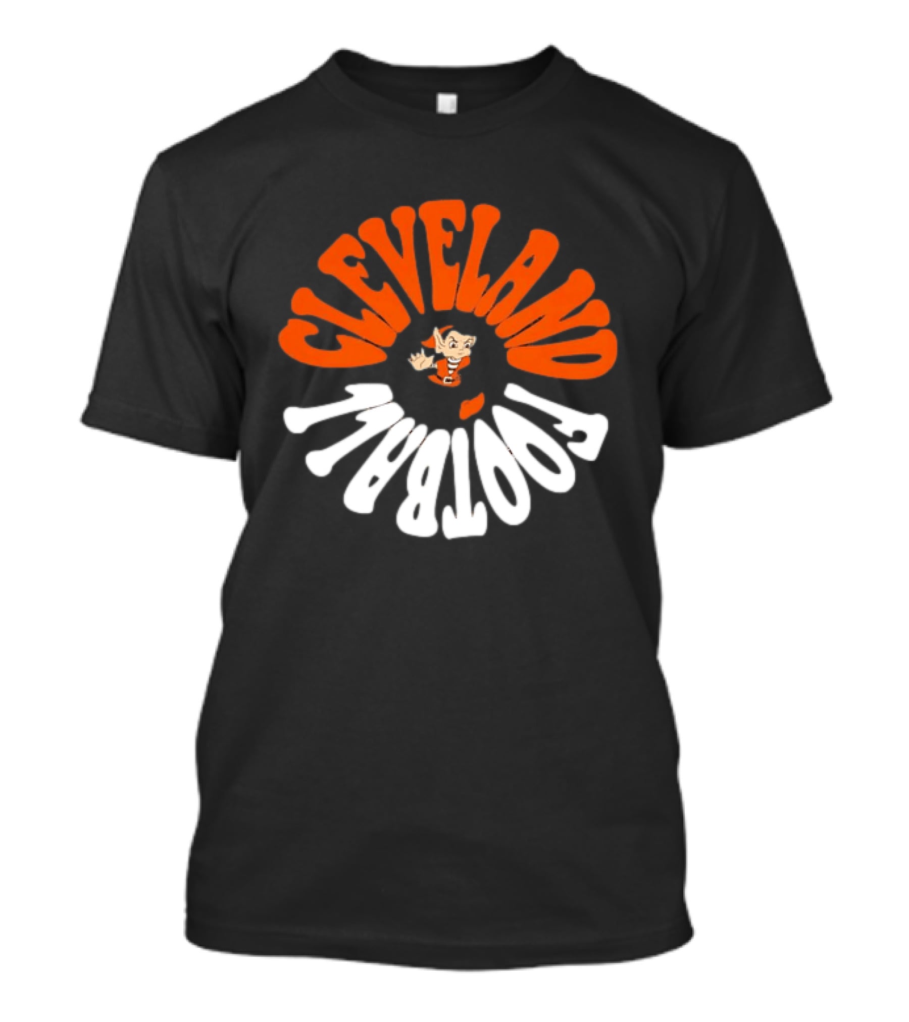 Cleveland Football Brownie The Elf Retro Orange White T-Shirt
