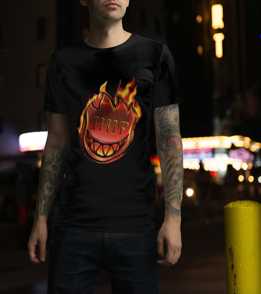 Huf X Spitfire Flame Galaxies Collaboration With Iconic Smiling T-Shirt