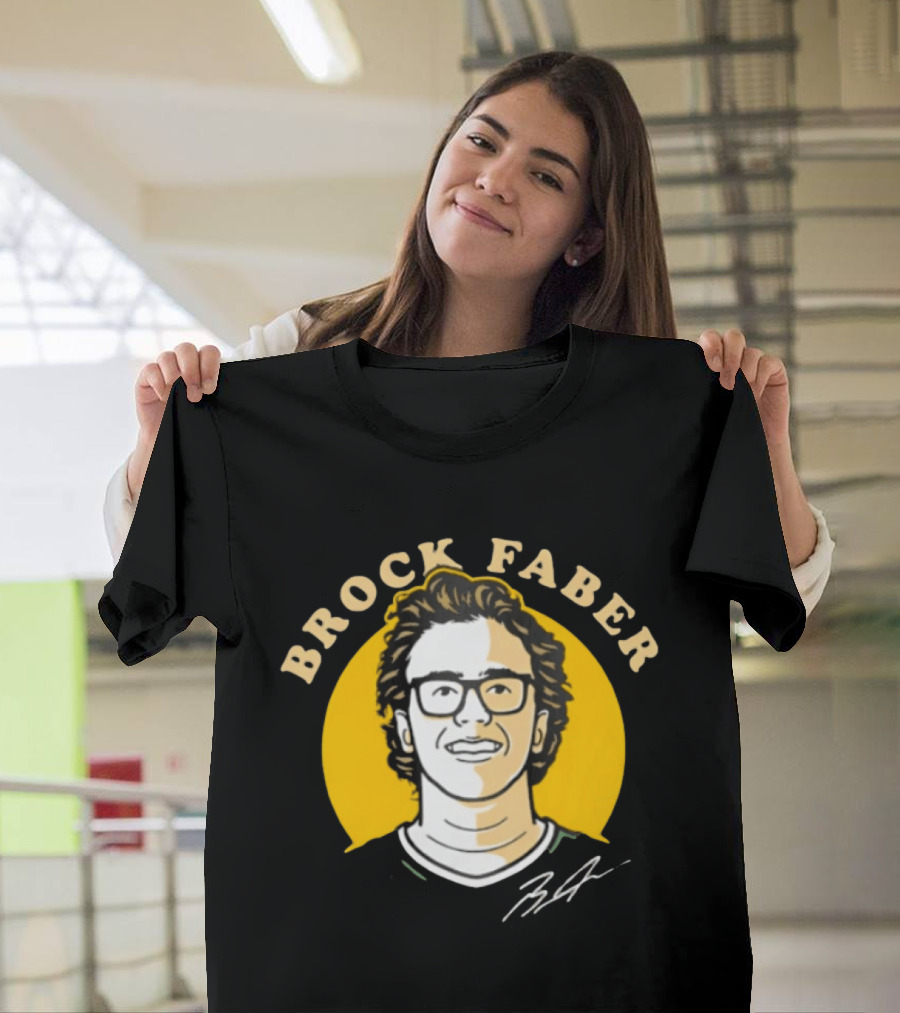 Brock Faber Minnesota Wild Comicstyle T-Shirt