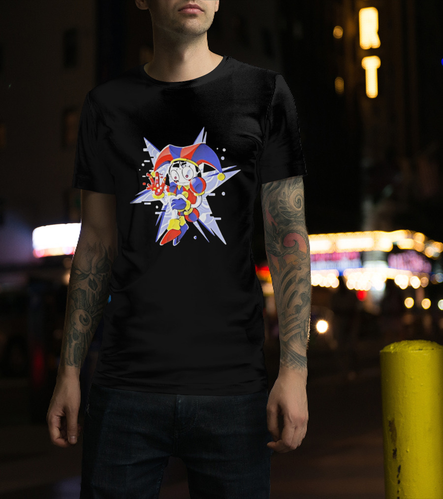 Classic Pixel Jester Glitch Retro Arcade T-Shirt