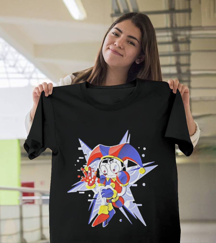 Classic Pixel Jester Glitch Retro Arcade T-Shirt