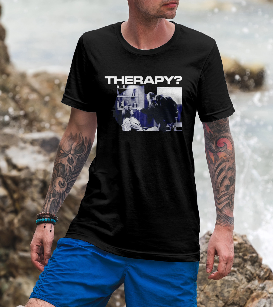 Tony Soprano Theraphy Pointing At Dr Melfi Black White Session T-Shirt