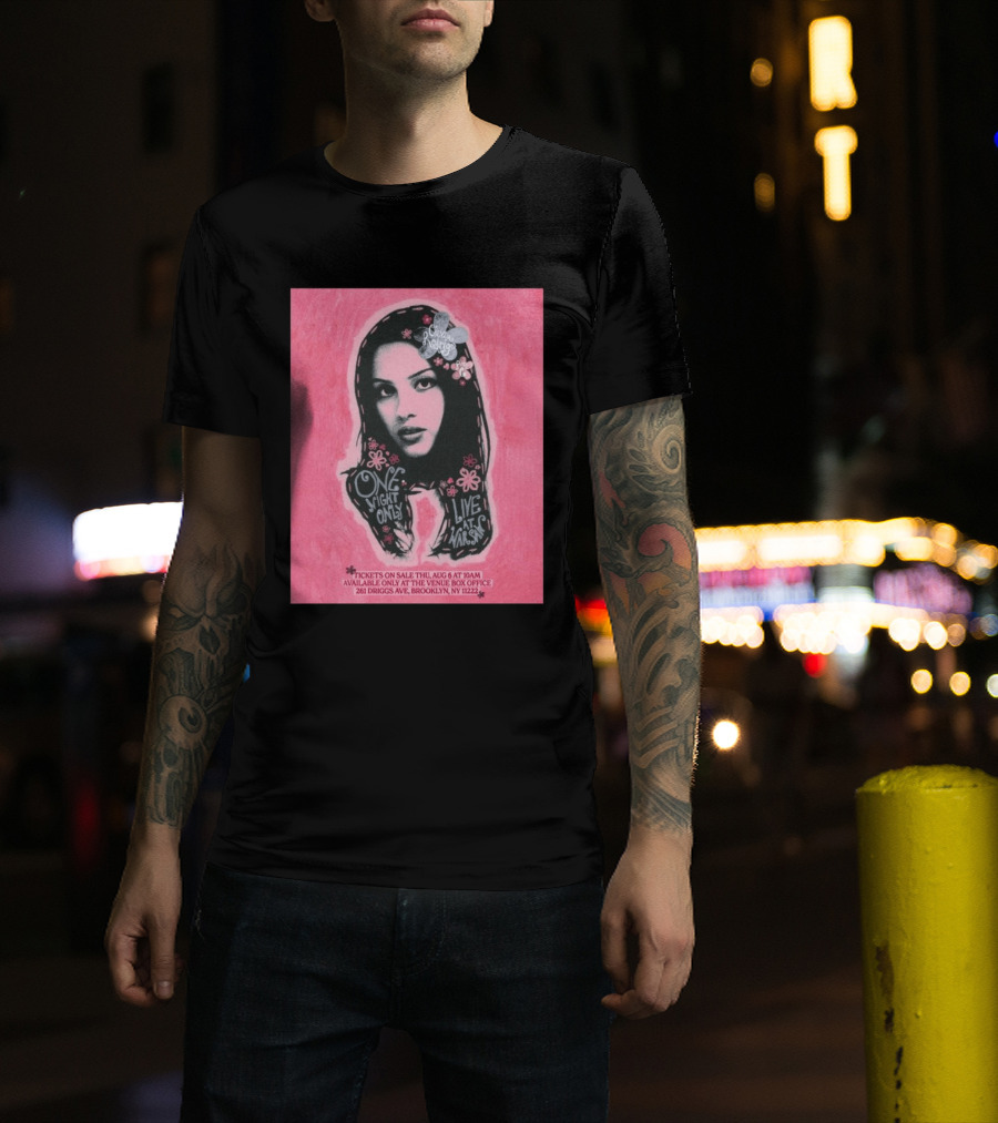 Tickets On Sale Thu Aug 6 At 10am Venue Box Office 261 Driggs Ave Brooklyn NY 11222 One Night Only Live At Warsaw T-Shirt