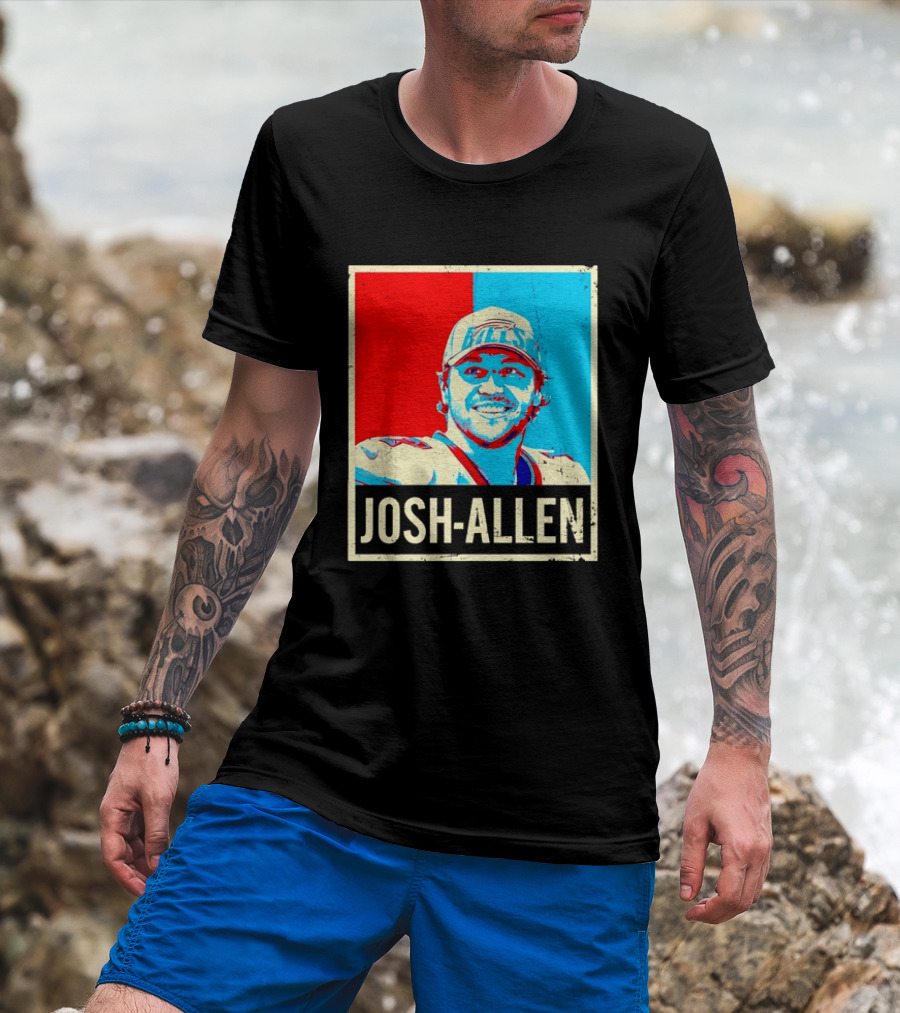 Distressed Josh Allen Buffalo Bills Pop T-Shirt