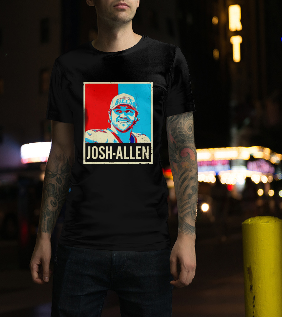 Distressed Josh Allen Buffalo Bills Pop T-Shirt